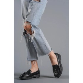 Resim Kafkaslar Kaymaz Taban Corcik Klasik Model Püsküllü Oxfort Ayakkabı 