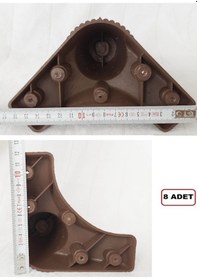 Resim Zeygen Roma Plastik Mobilya Baza Koltuk Kanepe Ayağı 10 Cm Ceviz 8 Adet 