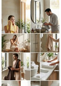 Resim 6'lı Honey Greek El Havlusu - 50x90 Cm, 225 Gr, %100 Pamuk, Spa Ve Otel Havlusu Çok Renkli 