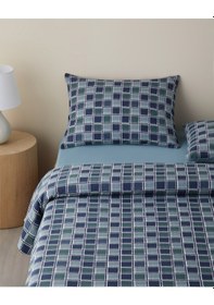 Resim English Home Dotty Gingham Kolay Ütülenir Çift Kişilik Çarşaflı Nevresim Takımı 200x220 Cm Koyu Mavi-yeşil Koyu Mavi-yeşil 