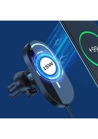 Resim 15w Mıknatıslı Takılabilen Hızlı Şarj Tüm Cihaz Ve Araçlara Uyumlu Araç İçi Şarj Cihazı 4741 