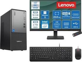 Resim Lenovo Thinkcentre Neo 50T Gen 5 Intel® Core™ İ7-14700 16GB Ddr5 2tb SSD Intel® UHD Graphics 770 WIN11PRO +23.8 Monitör Mini Tower Masaüstü Bilgisayar 2312UD001UTRP04+ZETTAUSBBELLEK 