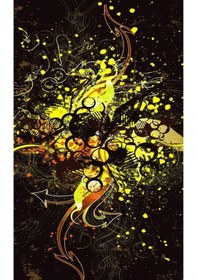 Resim Bandana Yellow Color Siyah 