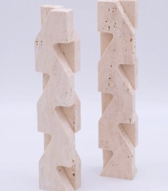 Resim Traverten Zigzag Dekoratif Obje 