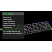 Resim T-DAGGER BALI, T-TGK311, USB Kablolu, Türkçe Q, Rainbow RGB, Mechanical, Blue Switch, Gaming Klavye (Powered By REDRAGON) 