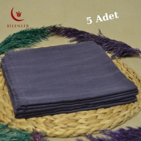 Resim Bilenler Flamlı Kare Pamuklu Eşarp 100x100cm 5 Adet Mor 