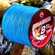 Resim YACUMA X8 Örgülü Olta, 500M/546YDS Yüksek Mukavemetli Çoklu Örgülü Polietilen Elyaf, Aşınmaya Dayanıklı, Tatlısu ve Tuzlu Su Balıkçılığı İçin İdeal, Sevgililer Günü, Paskalya, Şükran Günü, Yılbaşı, Babalar Günü İçin İdeal 