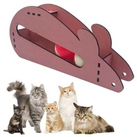 Resim Fare Kedi Oyunu Ahşap 2 Toplu Kedi Oyuncağı Tahta Kedi Oyunu Tahta Fare Ve Toplu Oyuncak 