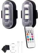 Resim Unichrome Uzaktan Kumandalı 2'li Çakar Led/Şarjlı Mini Led Işık/Drone Işığı/Anti Çarpışma Uyarı Işığı 