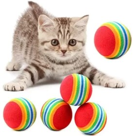 Resim Sünger Kedi Köpek Çiğneme Ve Oyun Topu 4 Adet 