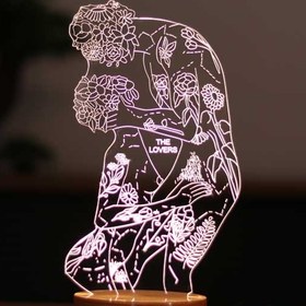 Resim The Lovers Figürlü Dekoratif Hediye Led Masa Lambası | BYLAMP 