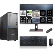 Resim Lenovo Thinkcentre Neo 50T Gen 5 Intel Core I7 13700 32GB 1tb SSD GTX1650/4GB 27" Fhd Monitör Fdos Masaüstü Bilgisayar & Per4 USB Bellek 12UB000LTRMNT2318 
