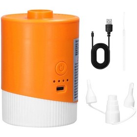 Resim Suofeng Usb Şarjlı Li-poly Pompası, 5000pa Çift Fonksiyonlu Hava Doldurma/çekme , Taşınabilir Dış Mekan, Turuncu Renk, Hs-8406, Renkli Kutu 