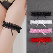 Resim Kadınlar için yumuşak polyester diz halkaları, ayarlanabilir boyut, rahat kıyafetler ve salon giyim için mükemmel, şık dantel detayı ve kurdele detaylı kemerler 