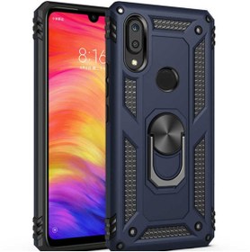 Resim kılıffuarı Samsung Galaxy A30 Kılıf Zırhlı Mıknatıslı Standlı Tank Kapak Lacivert 