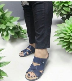 Resim Kadın Topuk Dikeni Jelli Ev Dışarı Terlik Lacivert 