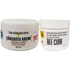 Resim Çörek Otu Kremi Xl Box Büyük Boy İçin Krem White Box 200 Ml + Bee Cure Krem 150 Ml / Diz Dirsek İskelet Sırt Bel Kas na Masaj Seti 