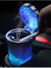 Resim Araç İçi Oto Kokusuz Küllük Rgb Işıklı Kapaklı 