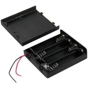 Resim Buhara Elektronik 4 Lü Kalem Pil Yuvası 4 Lü Kapaklı Sviçli Pil Y 