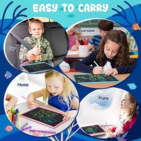 Resim Zhehao 2 Adet LCD Yazı Tableti 15 inç Renkli Ekran Çizim Pedi Silinebilir Yeniden Kullanılabilir Elektronik Çocuk Çizim Tablet Çocuk Çizim Tablet 3+ Yaş Kız Erkek Çocuk için Hediye 