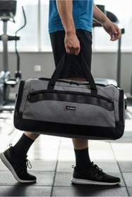 Resim FOCUX Nil-12 SPOR ÇANTASI AYAKKABI BÖLMELİ SEYAHAT ÇANTASI EL VALİZİ GYM SPOR SALONU GRİ 