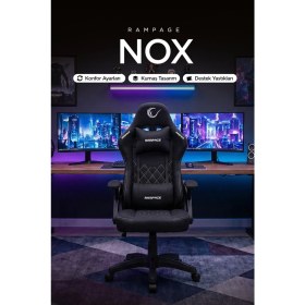 Resim Rampage KL-R43 Nox Terletmez Kumaş Siyah/gri Oyuncu Koltuğu 