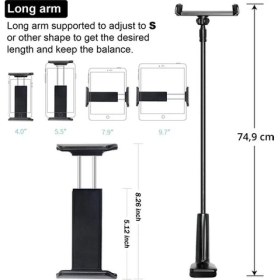 Resim İstanbul Teknoloji Ayarlanabilir Masaüstü Telefon ve Tablet Tutucu 360 