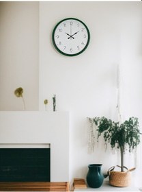 Resim 36 Cm Yeşil Dekoratif Duvar Saati Açık 