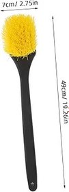 Resim Mikinona Çok Yönlü Araba Tekerleği Temizleme Fırçası - Araba Yıkama Araba Detaylandırma Jantlar Ve Lastikler Için Saplı Fırça 