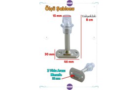 Resim 8 cm Metal Kapı Kolu Stoperi Tamponu Durdurucusu Tutucu Tutacağı Plastik Siyah Kapı Stopu Silikonlu 