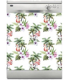 Resim Jasmin2020 Bulaşık Makinası Sticker Kaplama Etiketi Flamingo 
