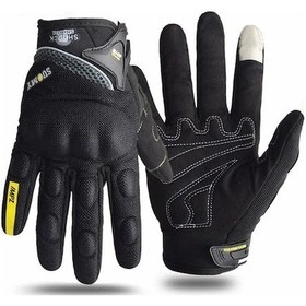 Resim Fastbuy Qualitative Breathable Full-fingered Motorcycle Gloves, Nefes Alabilir Tam Parmak Yarış Motosiklet Eldivenleri, Color 
