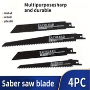 Resim 4 Paket HER TARA İTİP İTİP Testere Bıçakları, Çok Amaçlı Keskin ve Dayanıklı, TPI Seçenekleri 6/10/12/18, Ahşap, Plastik, Metal, Kemik Kesme İçin, Elektrik Gerektirmez 