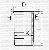 Resim YENMAK 52-05616-000 Silindir Gomlek+Oring Mercedes Om403-Om404-Om401la - Fosfat Kaplama 4010110110 5205616000 (WM722649) 