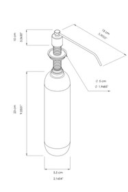 Resim KG-GOLDPAPER 1000 Ml Iç Hazneli Pirinç Pompalı Ankastre Köpük Sabun Dispanseri Aparatı Dmt1087 