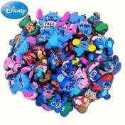 Resim Disney 10/25/50 Adet Çeşitli Sevimli Stitch Desenli Ayakkabı Süsleri Seti, Plaj Çantası için PVC Ayakkabı Dekorasyonları, Doğum Günü Noel Sevgililer Günü Cadılar Bayramı Parti Hediyeleri İçin Hediye Fikri 