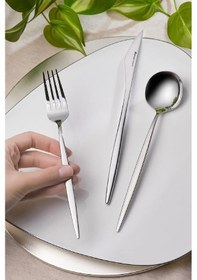 Resim Karaca Porto Platin 12 Kişilik 60 Parça Çatal Kaşık Bıçak Takımı 