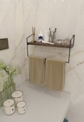 Resim DDPEST Banyo Mutfak Havluluk Dekoratif Metal Havluluk Düzenleyici El Havlusu Havlu Askısı Duvar Rafı 