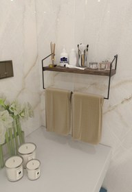 Resim DDPEST Banyo Mutfak Havluluk Dekoratif Metal Havluluk Düzenleyici El Havlusu Havlu Askısı Duvar Rafı 