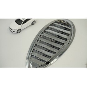Resim Arazi Off Road Binek Araç Ön Kaput Gümüş Krom Air Flow Rüzgarlık 