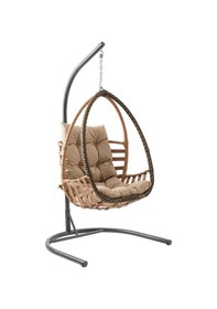 Resim Rehome Malta Tek Kişilik Rattan Bahçe Salıncağı Açık Kahve Açık Kahverengi 