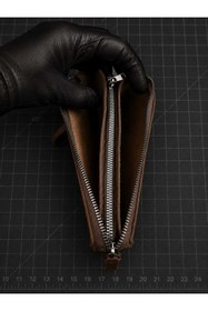 Resim Vintage Leather Hakiki Deri Erkek El Çantası 