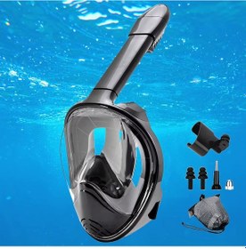 Resim Şnorkel Dalış Maskesi Full Face Tam Deniz Altı Keşif Maskesi 