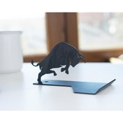 Resim Gowpenart Masa Üstü Metal Ergonomik Telefon/tablet Tutucu Stand 1,5 Mm Kalınlık Siyah Hayvan Figürlü (BOĞA F) 