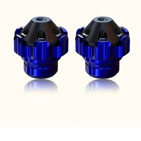 Resim Gaojunshop01 2 Adet Cnc Alüminyum Motosiklet Fork Kupaları Blue Kaydırmaz Ve Sarsıntı Emme Atv Ve Elektrikli Scooter 