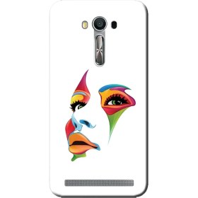 Resim Ceppare Asus Zenfone 2 Laser Kılıf ASUS_Z00LD ZE550KL 5.5inç Baskılı Silikon Kapak Face STK:564 