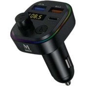 Resim Marvers MS -C41 Çift USB 5V 3.0A Rainbow Işıklı Led Ekran TF Kartlı V5.0 Bluetooth Fm Transmitter hızlı şarj 