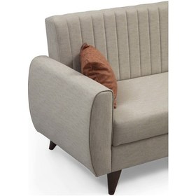 Resim Minarmobilya Alkon Üçlü Koltuk-Bej 92 