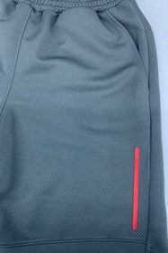 Resim Fs Erkek Günlük Gri Kırmızı Baskılı Spor Fitness Koşu Şortu 