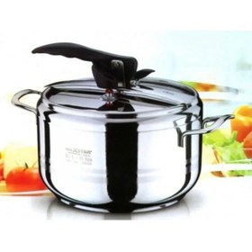 Resim New And Single Krom Paslanmaz Çelik Tabanlı Düdüklü Tencere 5 Lt 